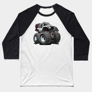 Off road 4x4 white jeeper cartoon Baseball T-Shirt